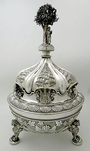 German 800 silver covered tureen antique silver